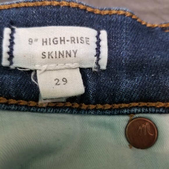 Madewell Jeans Size 29 Stretch Denim Dark Wash - Picture 8 of 8
